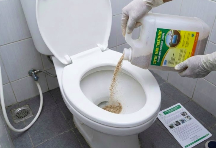 sedot wc dengan bahan kimia