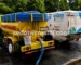 Truk tangki Sedot WC Resmi melakukan pembuangan limbah resmi di Pajaya