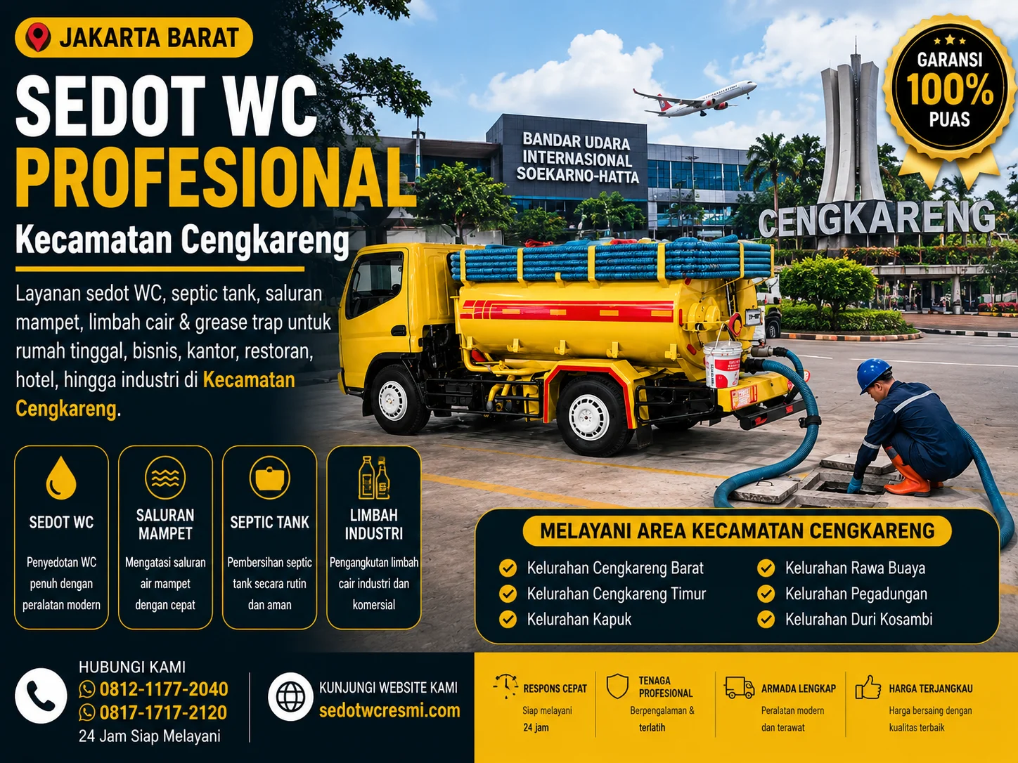 Jasa sedot WC profesional Kecamatan Cengkareng, Jakarta Barat - Sedot WC Resmi