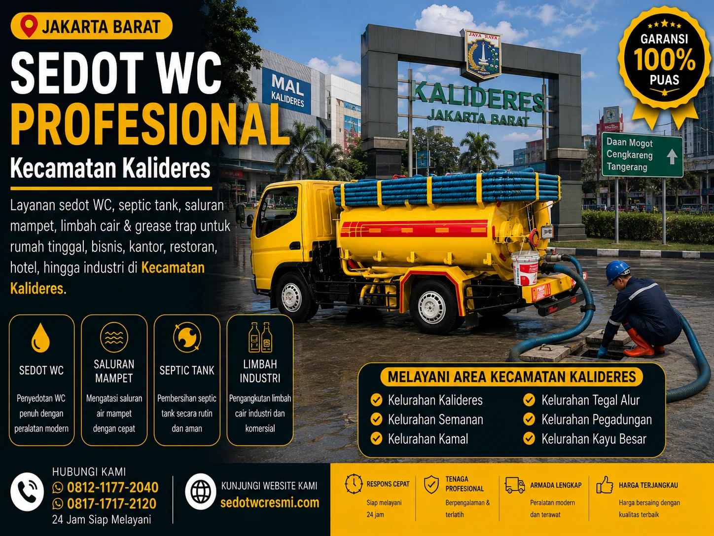 Jasa sedot WC profesional Kecamatan Kalideres, Jakarta Barat - Sedot WC Resmi