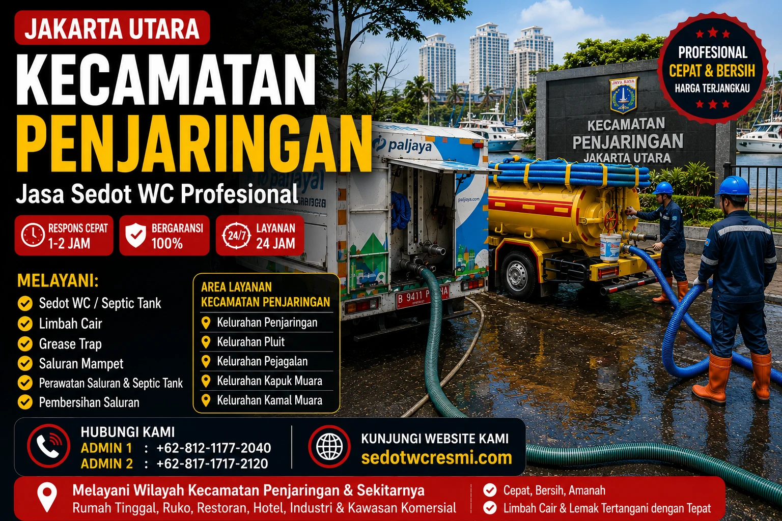 Jasa sedot WC Kecamatan Penjaringan Jakarta Utara