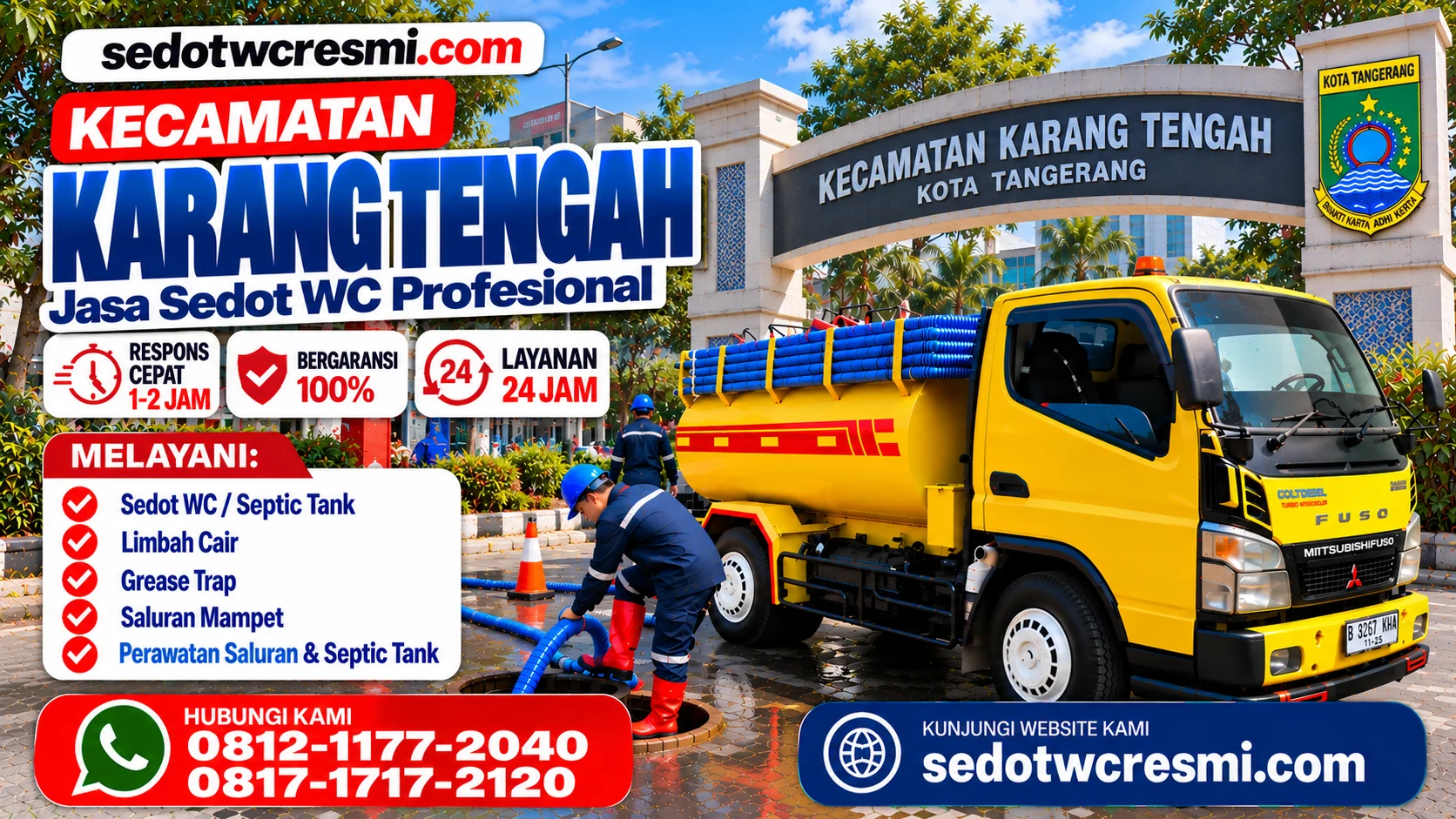 Layanan sedot WC Karang Tengah Tangerang dari sedotwcresmi.com