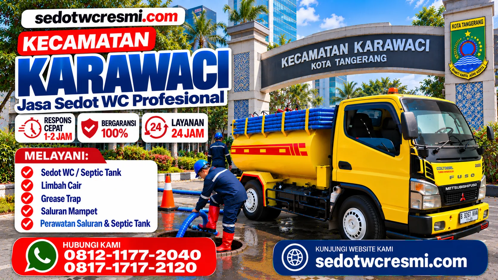 Layanan sedot WC Karawaci Tangerang dari sedotwcresmi.com
