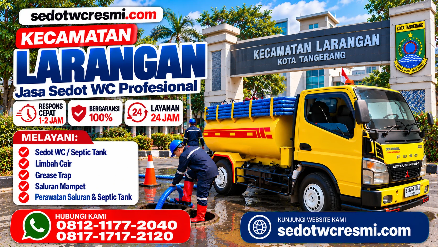 Layanan sedot WC Larangan Tangerang dari sedotwcresmi.com