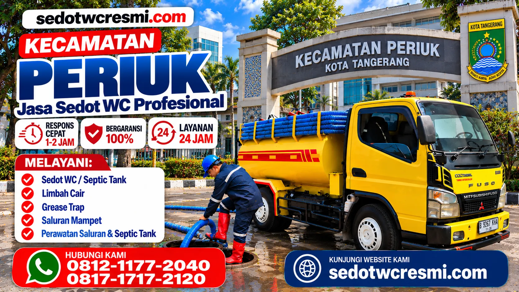 Layanan sedot WC Periuk Tangerang dari sedotwcresmi.com