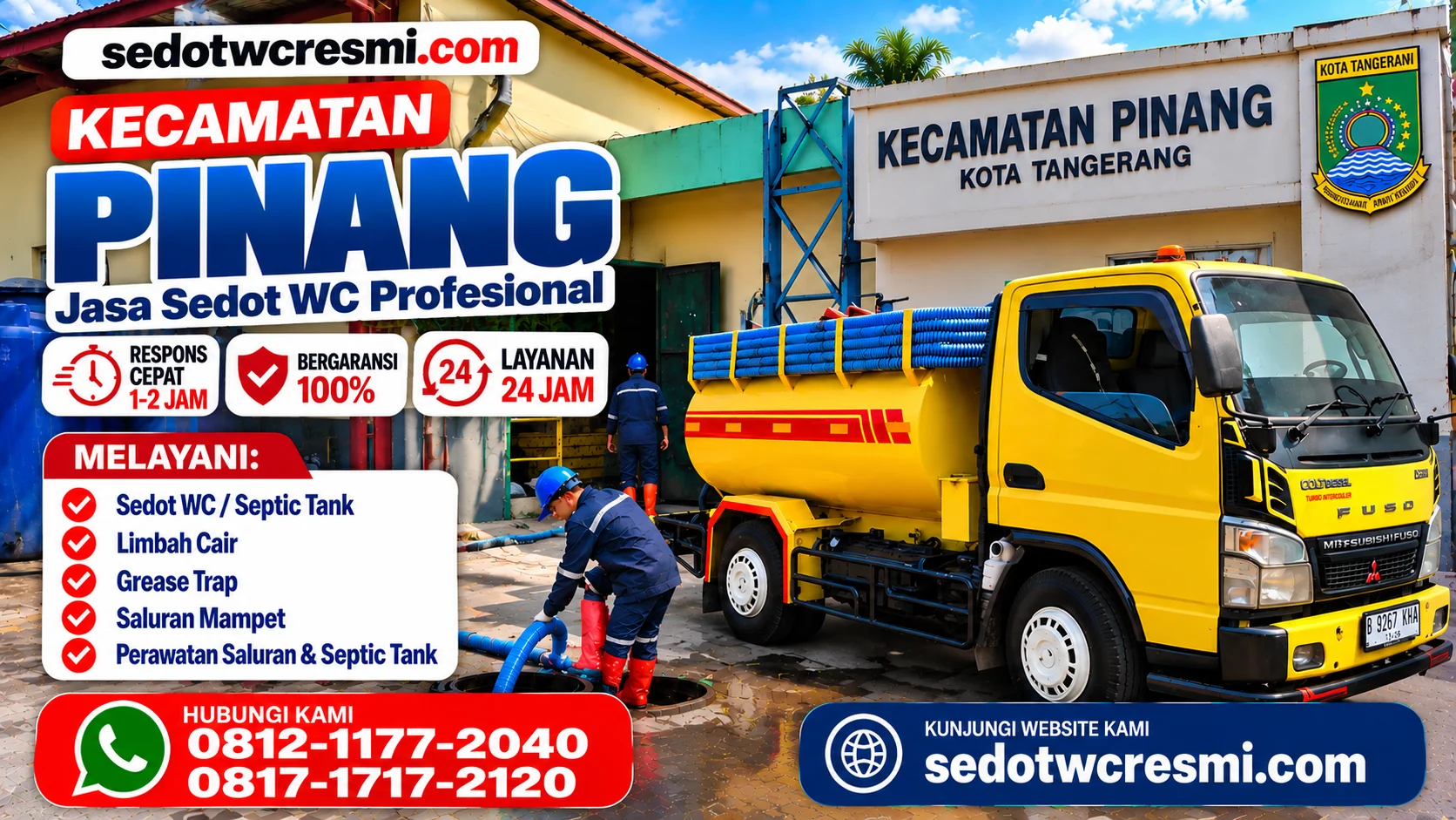 Layanan sedot WC Pinang Tangerang dari sedotwcresmi.com
