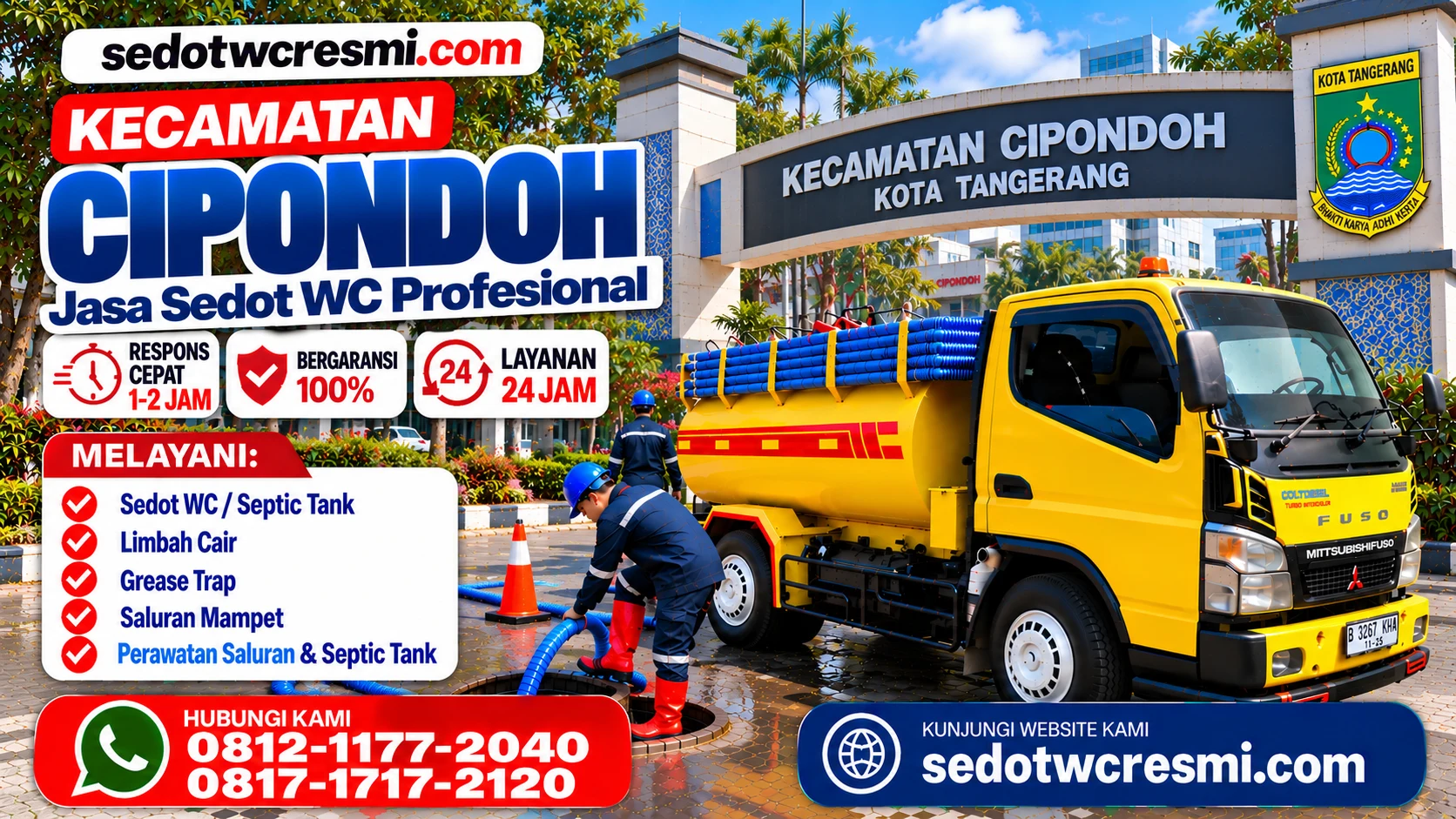 Layanan sedot WC Cipondoh Tangerang dari sedotwcresmi.com