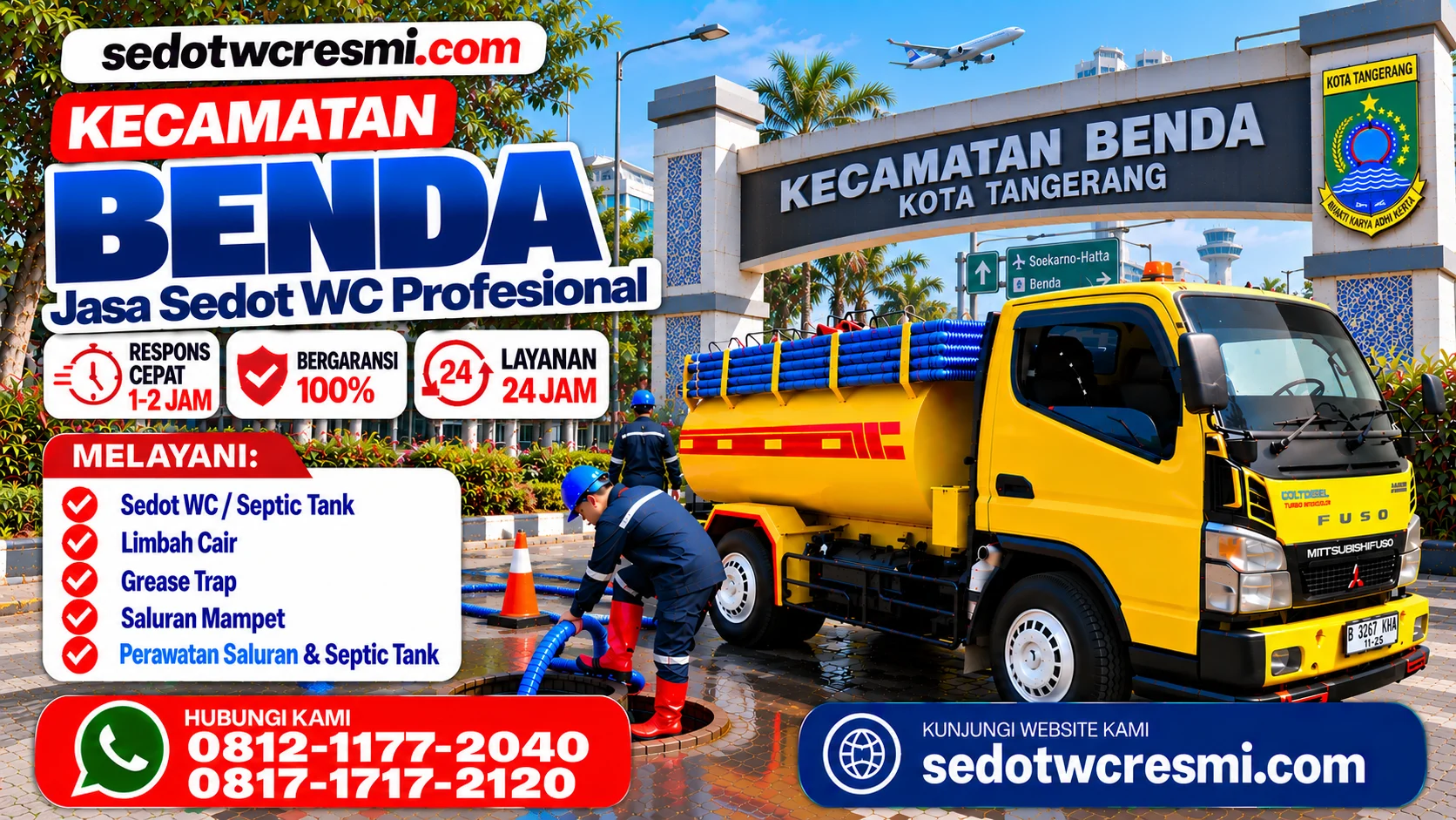 Layanan sedot WC Benda Tangerang dari sedotwcresmi.com